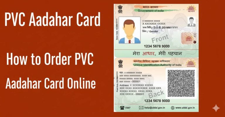 Uidai Pvc Card Order How to Order PVC Aadhaar Card Online | MaruGujarat.net