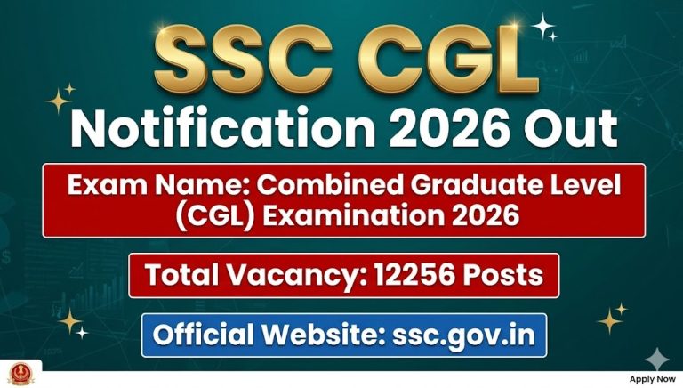 SSC CGL Notification 2026 PDF Out, Apply Online for 12256 Vacancies ...