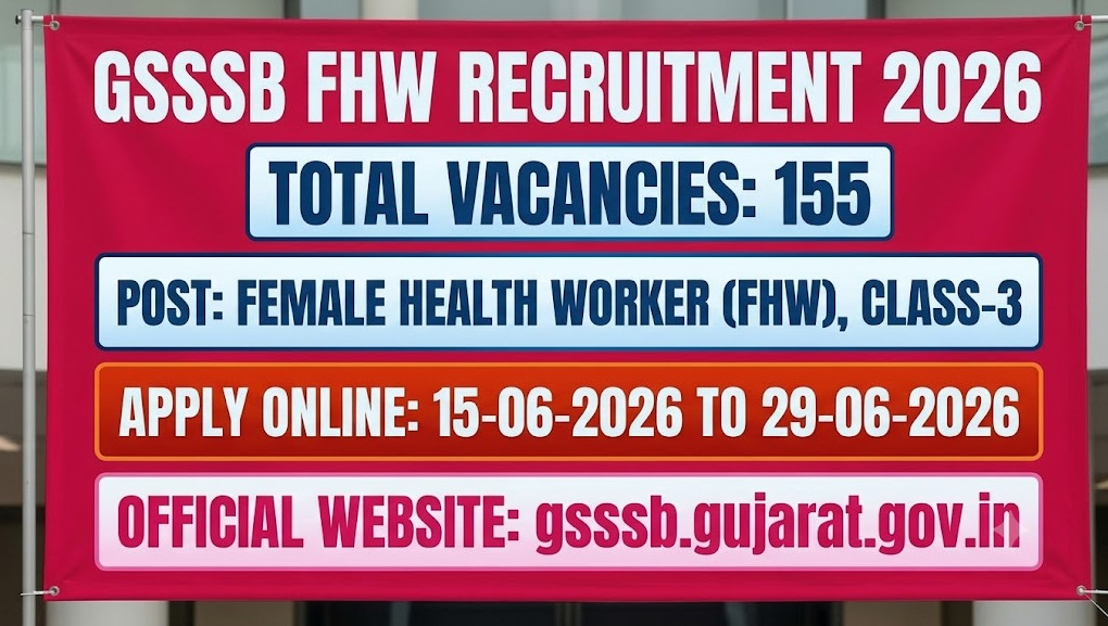 GSSSB FHW Recruitment 2026 Apply Online for 155 Posts (OJAS)