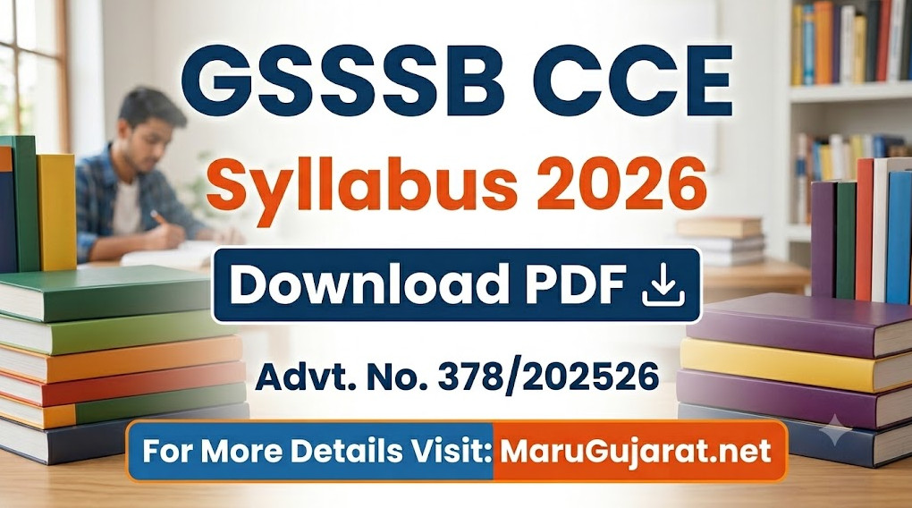 GSSSB CCE Syllabus 2026 Download PDF