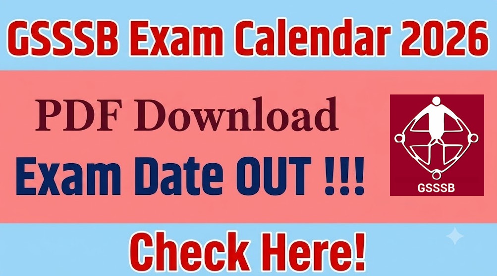 GSSSB Exam Calendar 2026 PDF Download
