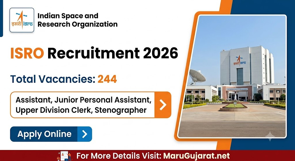 ISRO Recruitment 2026 Apply Online for 244 Assistant, JPA, UDC and Stenographer Posts
