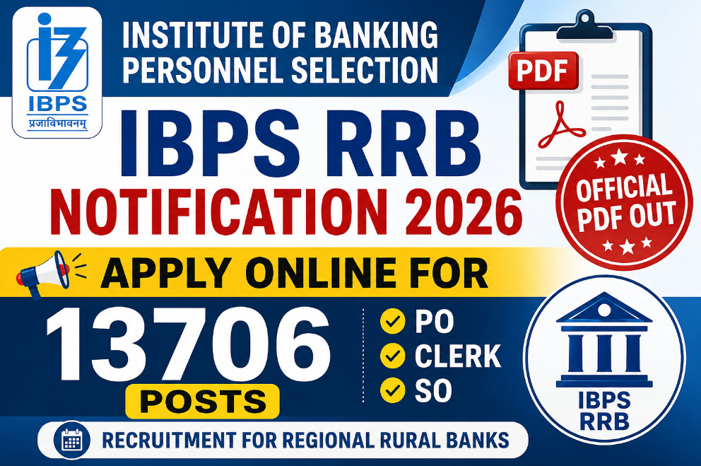 IBPS RRB Notification Official PDF 2026 Out Apply Online for 13706 PO, Clerk, SO Posts